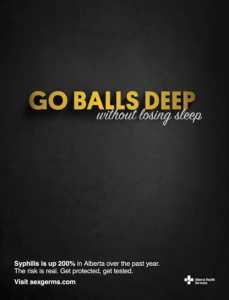 Go Balls Deep (Image Source: sexgerms.com), crowdink.com, crowdink.com.au, crowd ink, crowdink, std, awareness