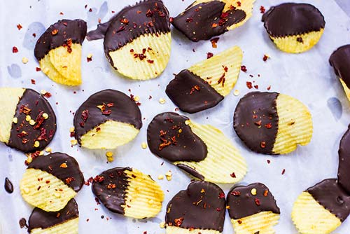 Chili Flake Chocolate Covered Potato Chips [image source: myfoodstory.com], crowdink, crowd ink, crowdink.com, crowdink.com.au