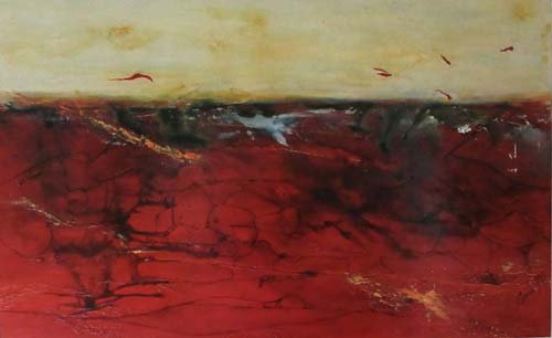 crowdink.com, crowdink.com.au, crowd ink, crowdink, “This Red Earth”, abstract desert landscape by Annie McArt