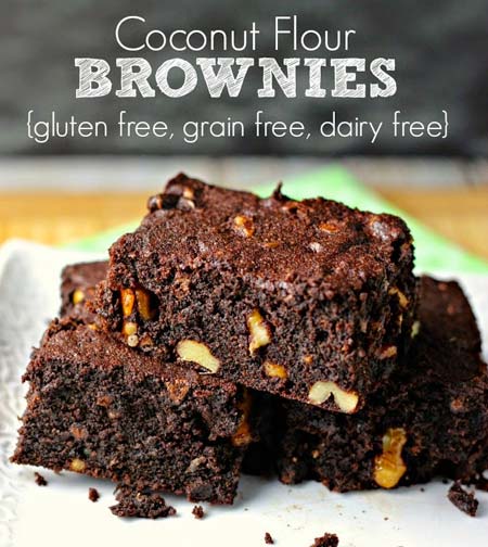 Coconut Flour Brownies: Gluten Free, Grain Free, Dairy Free (Image Source: Renees Kitchen Adventures), www.crowdink.com