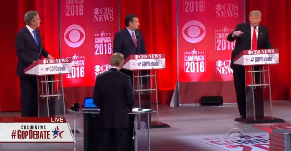 'I'm Sick and Tired' Jeb Blows Up at Trump as GOP Frontrunner Gets Repeatedly Booed as CBS Debate, donald trump, business, politician