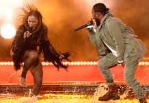 Beyonce Knowles and Kendrick Lamar Team Up for Freedom Performance [image source: jezebel.com], crowd ink, crowdink, crowdink.com, crowdink.com.au