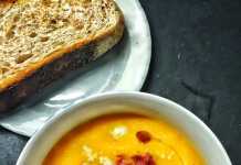 Roasted Butternut Soup with bacon and blue cheese, crowdink, crowd ink, crowdink.com, crowdink.com.au