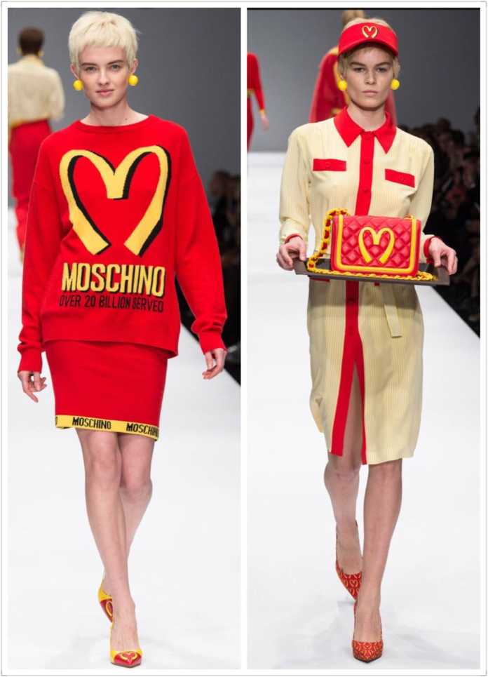 McDonalds Inspired Moschino [image source; Vogue.com / Moschino 2014 Fall Ready to Wear collection] , crowd ink, crowdink, crowdink.com, crowdink.com.au