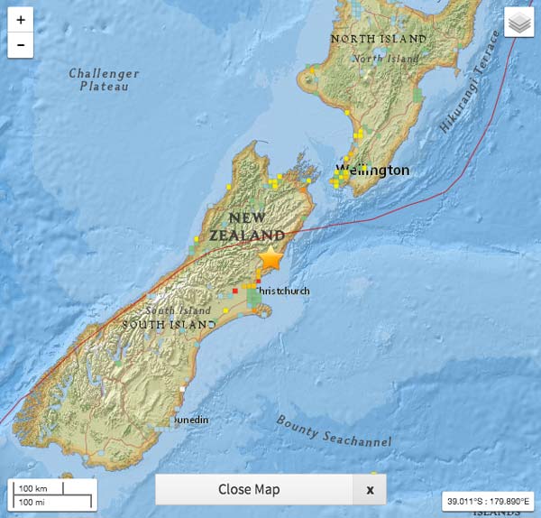 New Zealand earthquake (Image Source: http://earthquake.usgs.gov), crowdink.com, crowdink.com.au, crowd ink, crowdink,