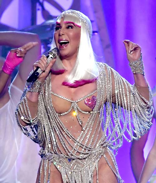 crowdink.com, crowdink.com.au, crowd ink, crowdink, Cher performing in her barely there outfit (Image Source: thefix)