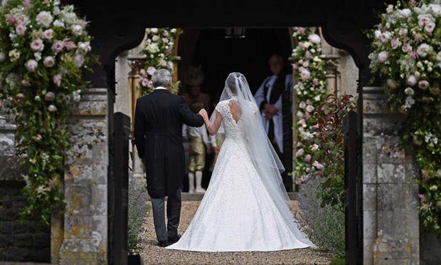 Pippa Middleton and Father Walk into church (Image Source: theguardian), crowdink.com, crowdink.com.au, crowd ink, crowdink