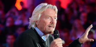 Richard Branson with microphone (Photo Supplied)